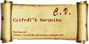 Czifrák Veronika névjegykártya